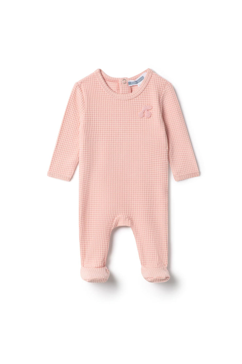 Stripped Hook Stitch Applique Onesie