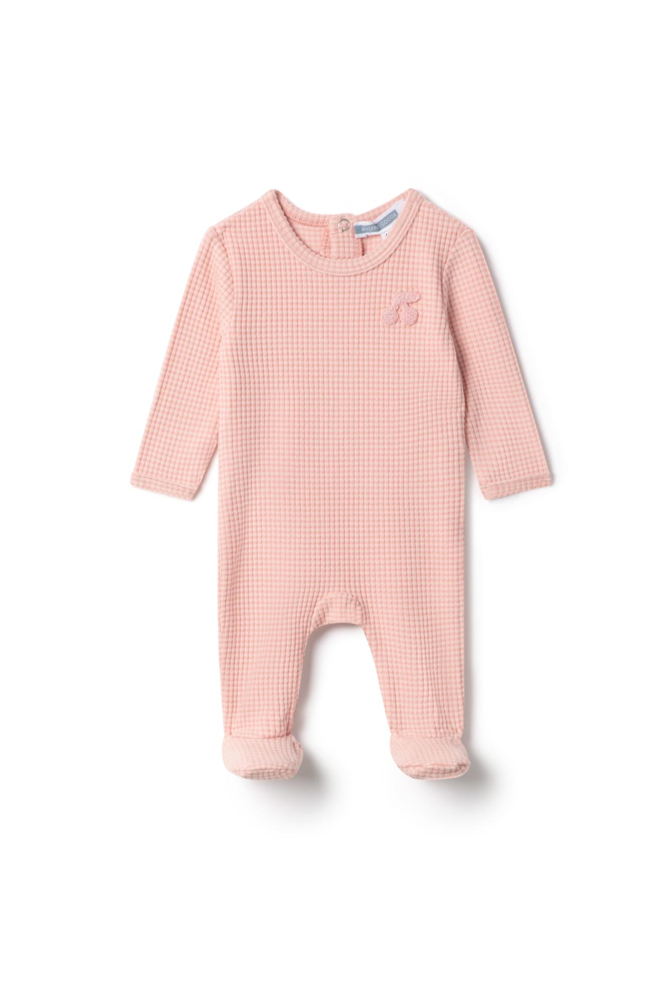 Stripped Hook Stitch Applique Onesie