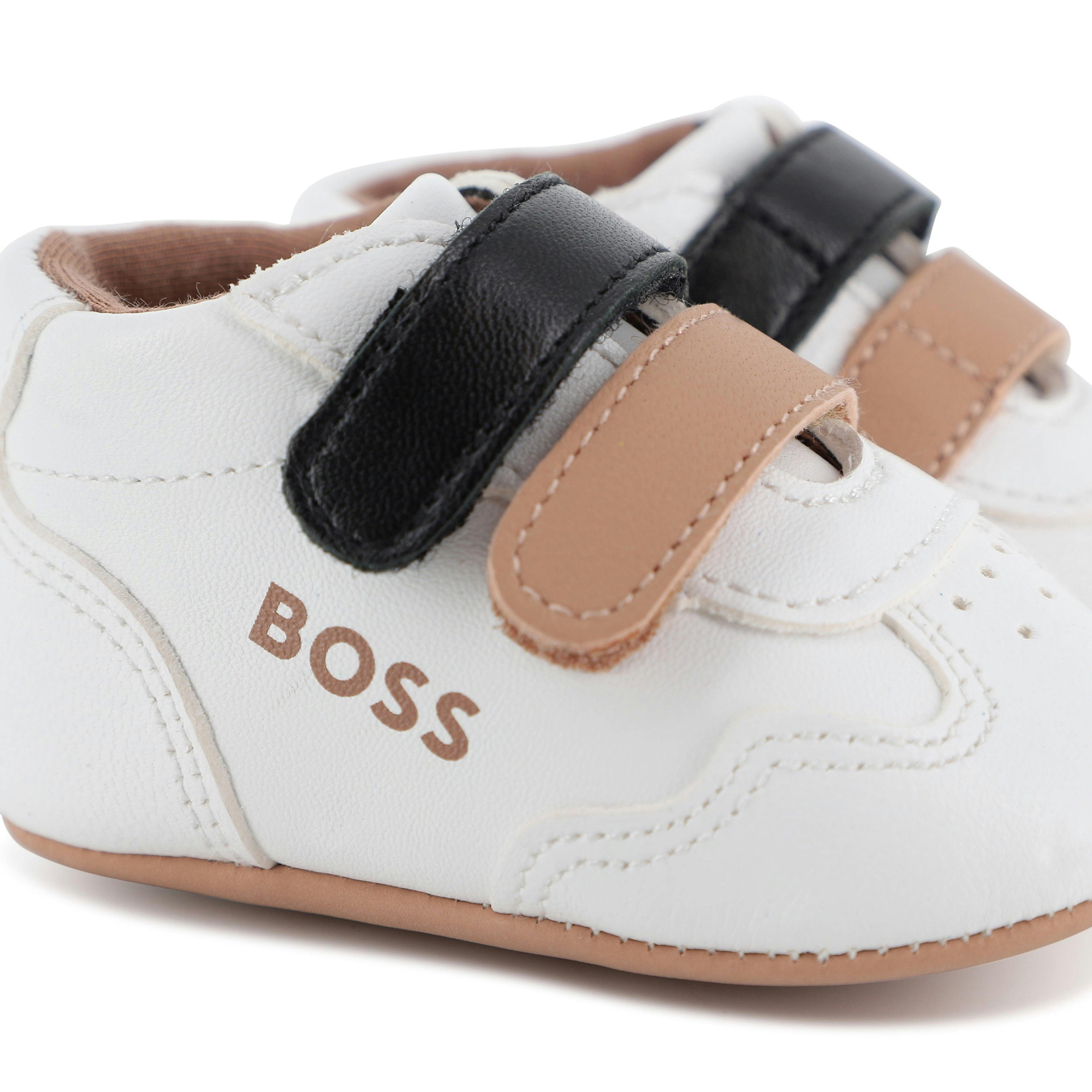White Branded Baby Sneakers