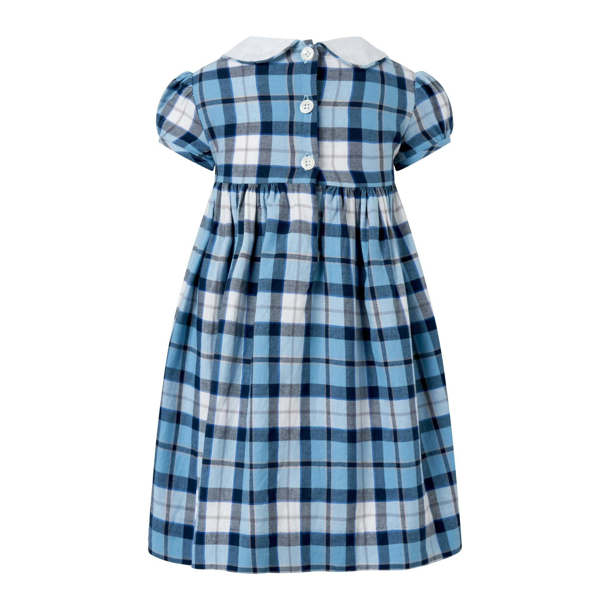 Blue Check Smocked Dress & Bloomers