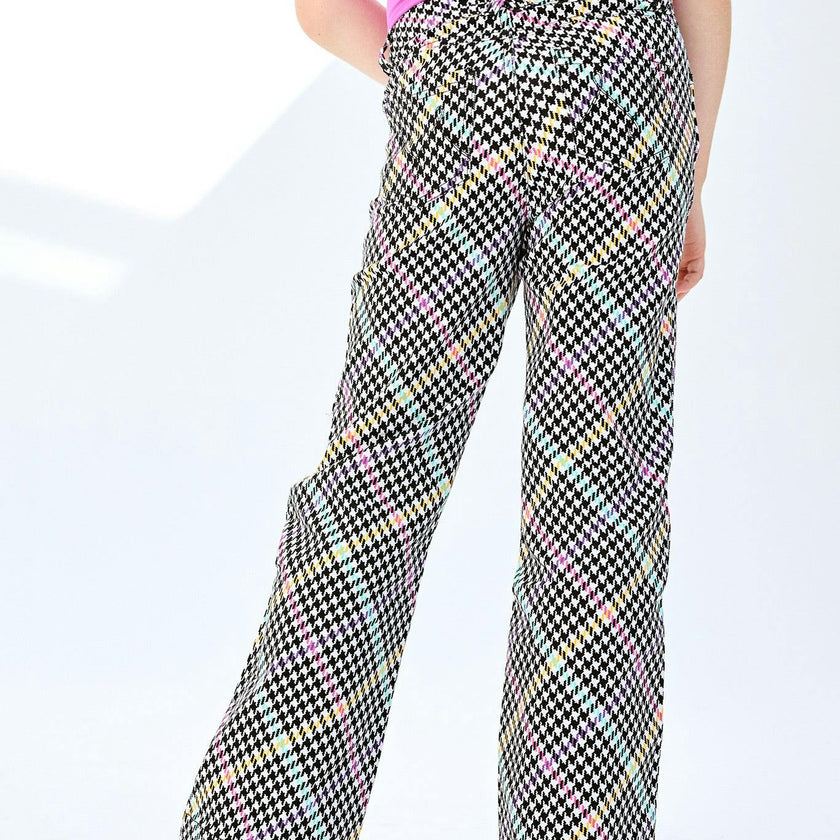 Girls Hi-Shine Mid Rise Slim Band Twill Pant