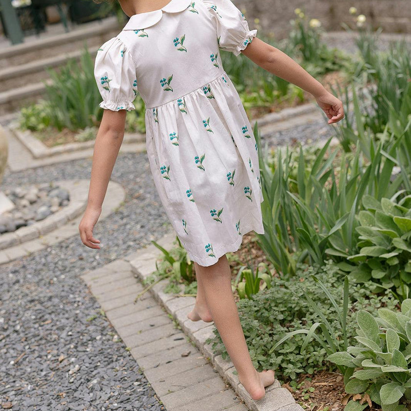Charlotte Dress in Flame Stitch Floral