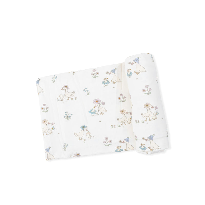 Flower Ducklings - Swaddle Blanket