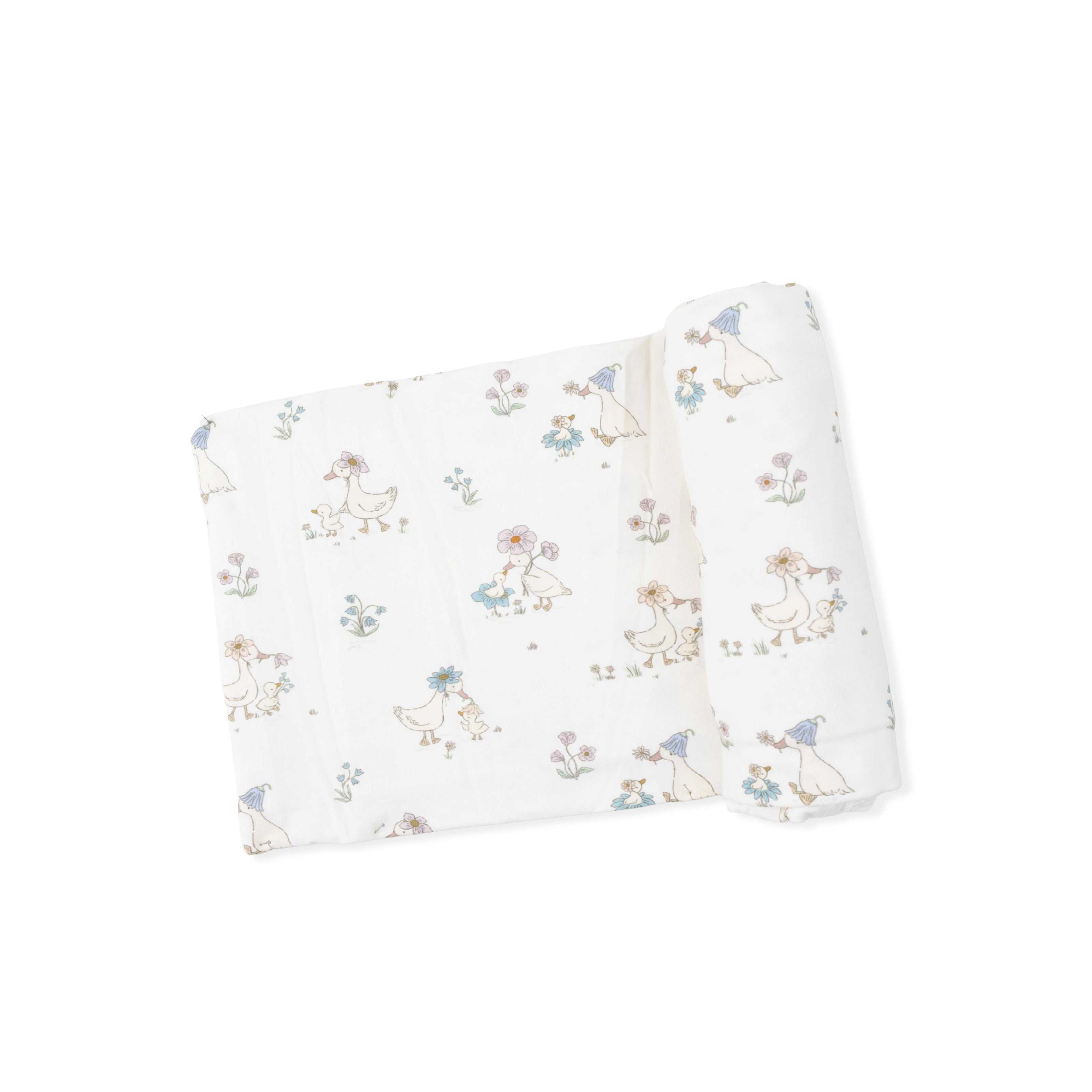 Flower Ducklings - Swaddle Blanket