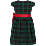 Joy Plaid Satin Bows Occasion Party Dress