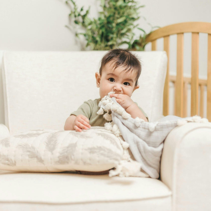 6-Layer Cotton Muslin Baby Blanket (Moonstone Grey)