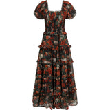 Winnie Dress in Midnight Roses