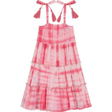 Bella Girl's Shoulder Tie Sundress Hibiscus Shibori, Pink