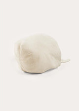 Openwork Cotton Knitted Bonnet in Cream (S-L)