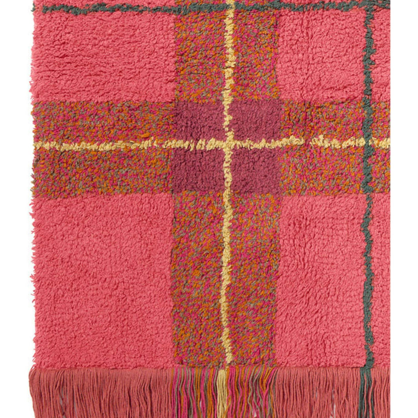 Washable Rug Tartan Vintage Red, Red