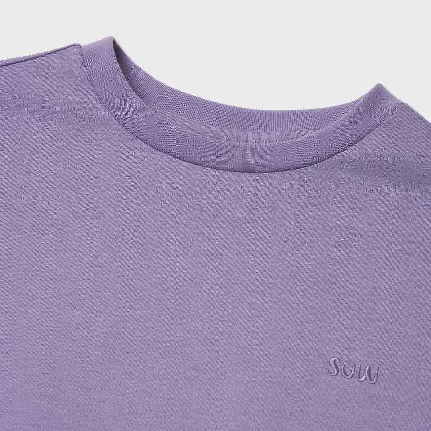 Relaxed Organic Cotton T-Shirt With SOW Embroidery
