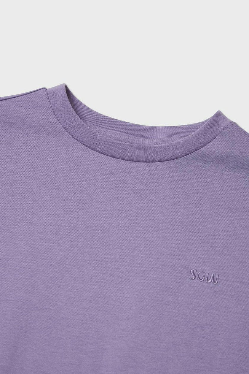 Relaxed Organic Cotton T-Shirt With SOW Embroidery