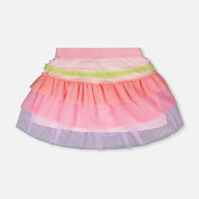 Mesh Skirt With Frills