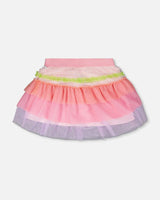 Mesh Skirt With Frills