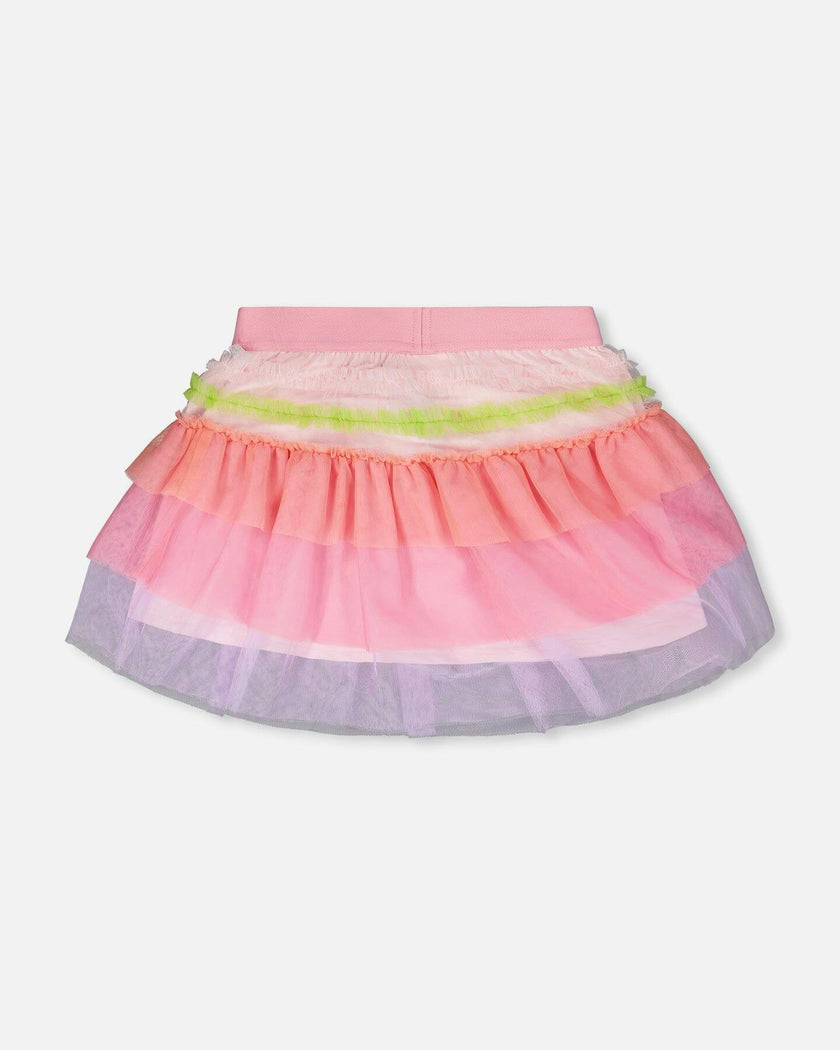 Mesh Skirt With Frills