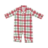 Holiday Plaid - Long Sleeve Coat Style Romper