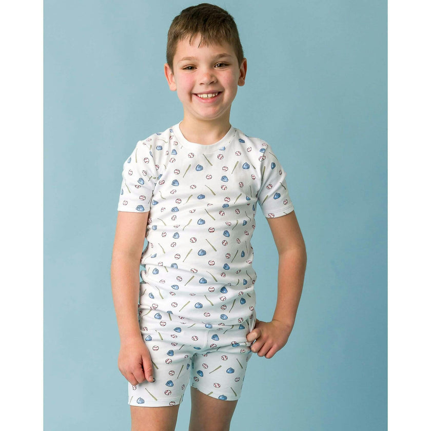The Organic Short Sleeve Pajama Set [Batter Up]