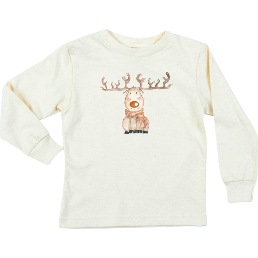 Reindeer Organic Kids T-Shirt Long Sleeve