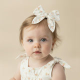 Organic Hair Bow Clip - Spring Weave