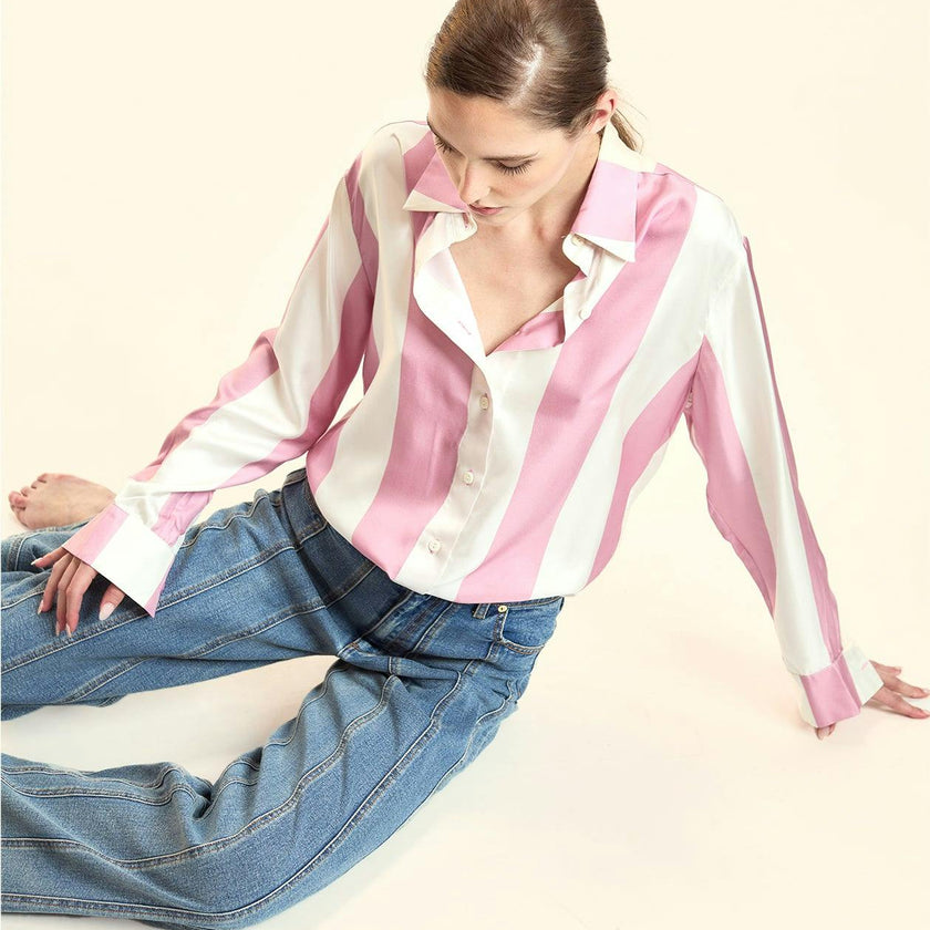 Collectible Stripe Silk Shirt