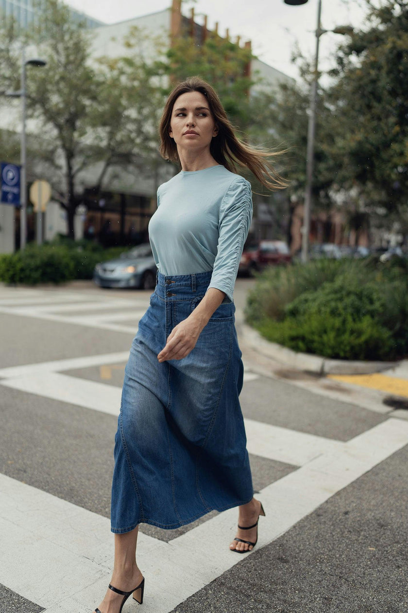 MODAL RUCHED T SHIRT