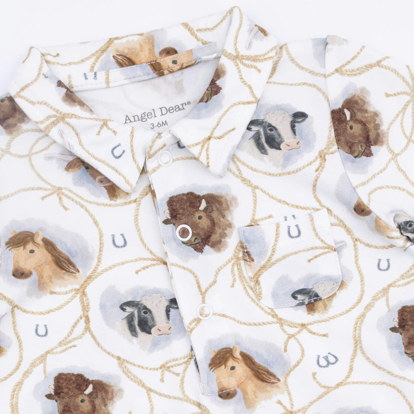 Farm Animals Rope Cameos Uni - Polo Shortie
