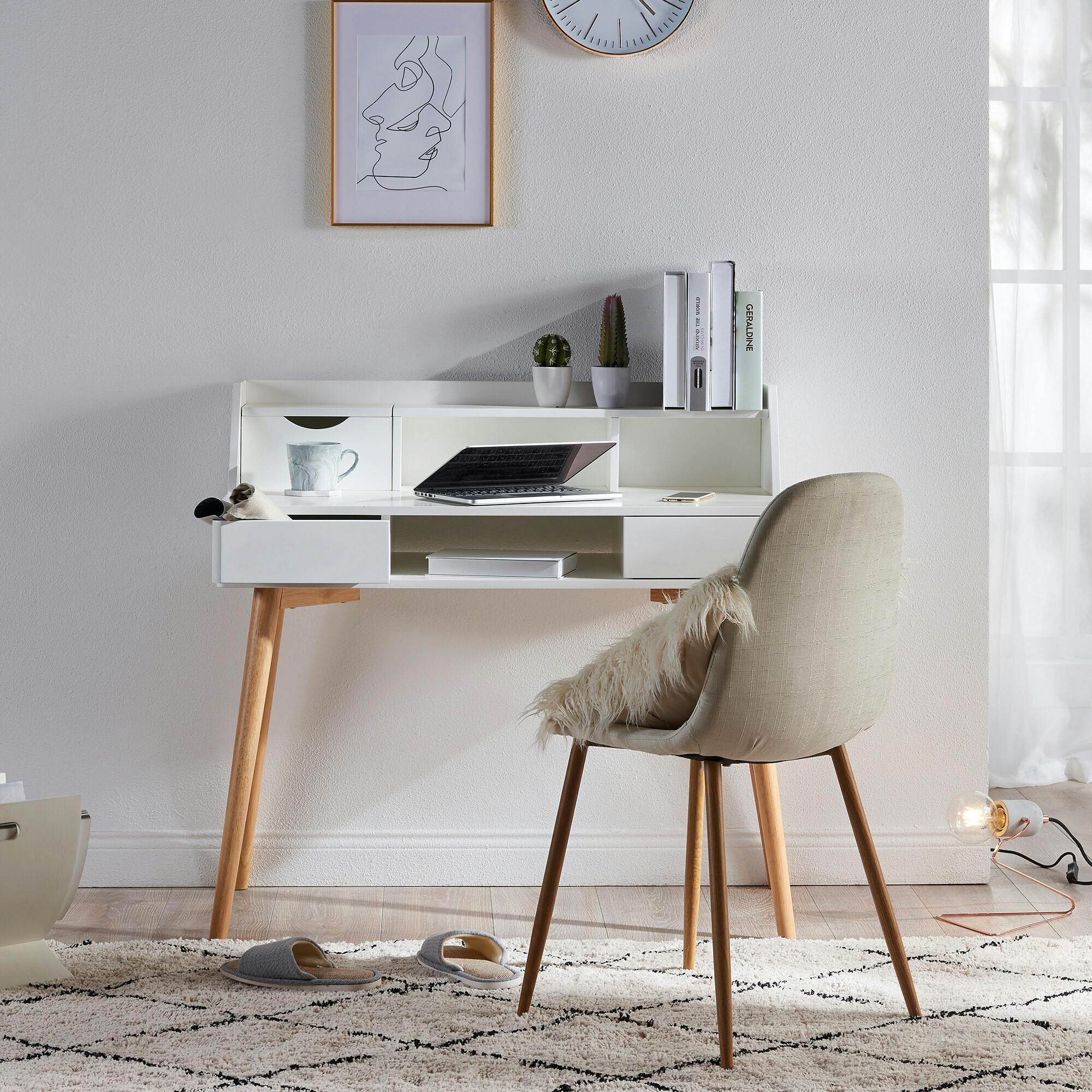 Creativo Wooden Writing Desk with Storage
