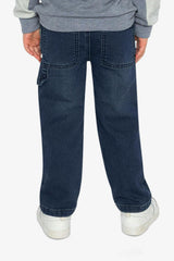 French Terry Denim Pants Navy Blue