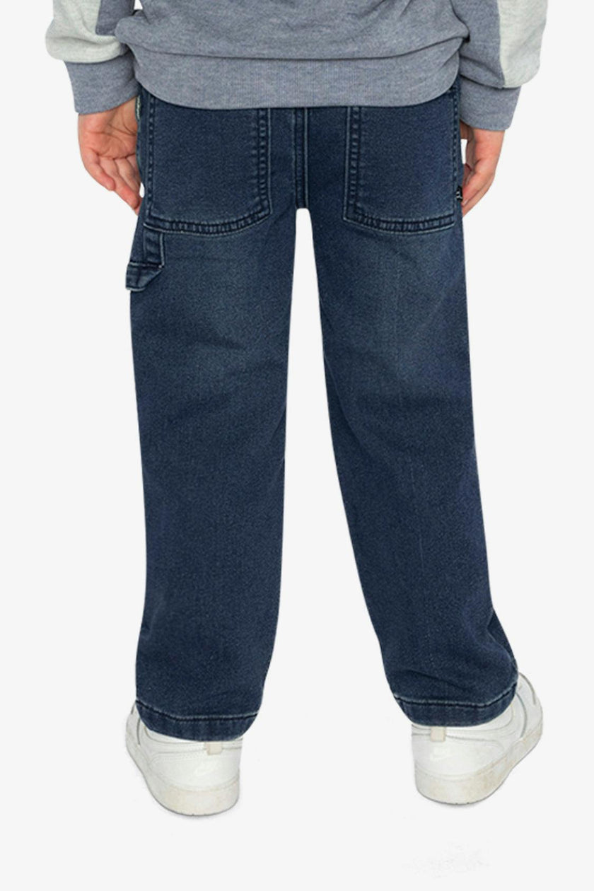 French Terry Denim Pants Navy Blue