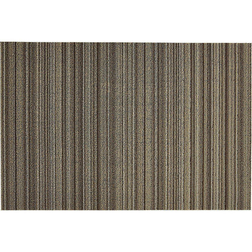Skinny Stripe Shag Floor Mat, Mushroom