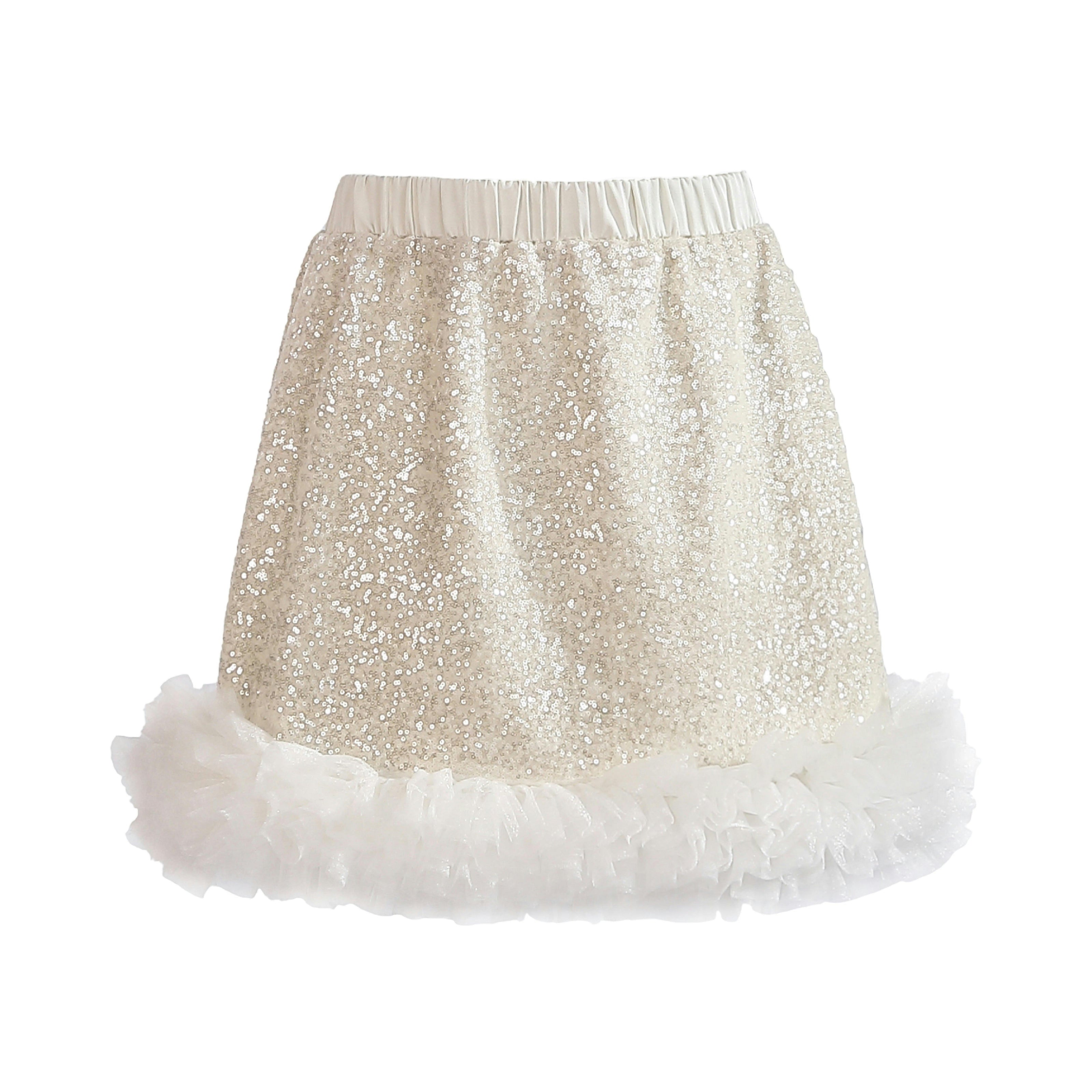 Cream Celeste Sequin Party Outfit