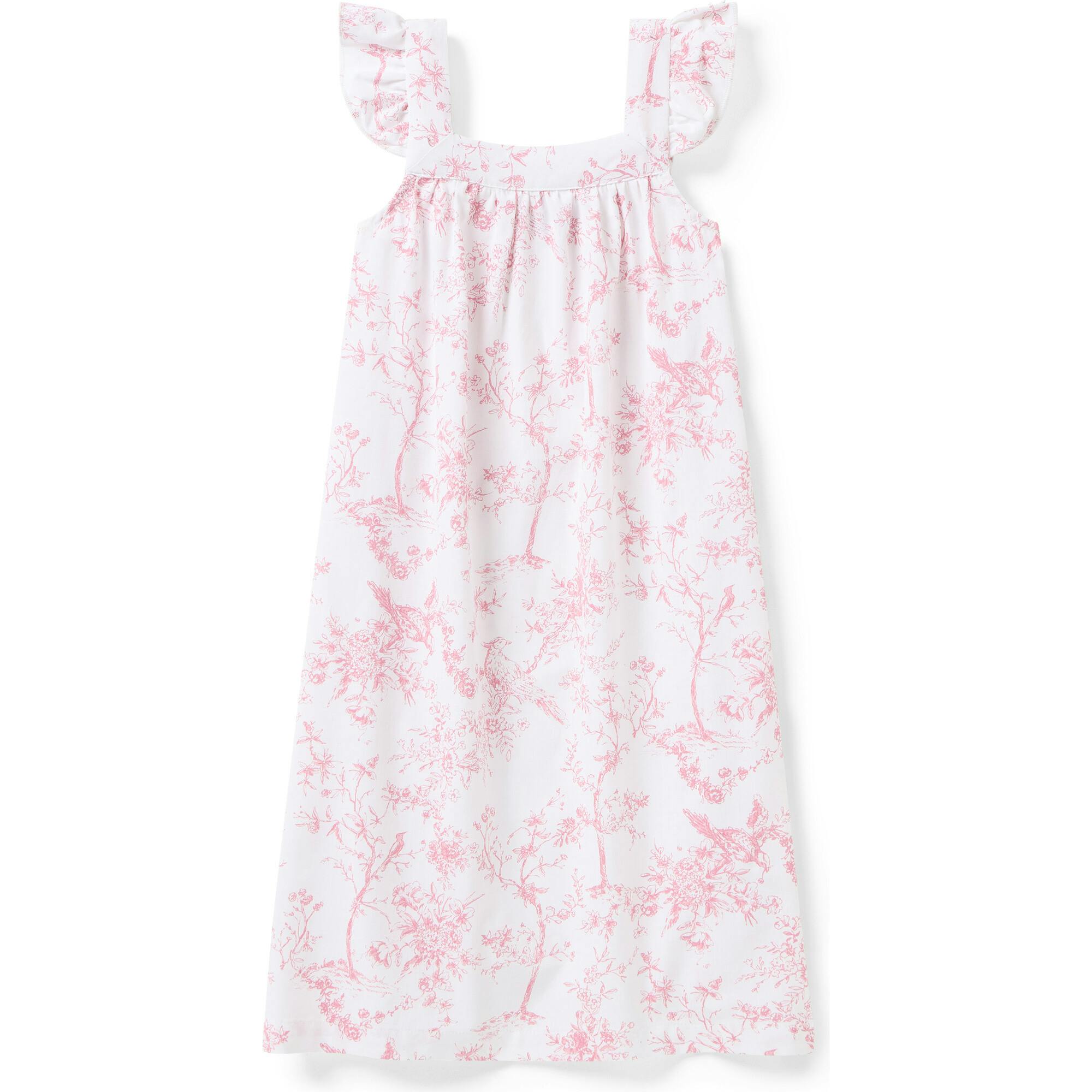 Girl's Twill Clara Nightgown in Pink Timeless Toile