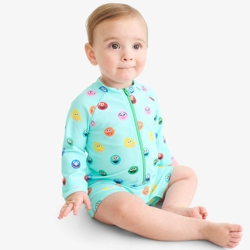 Baby Sesame Street one-piece rash guard