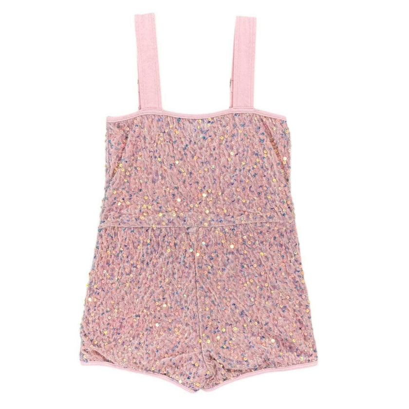Pretty in Pink Sequin Overalls