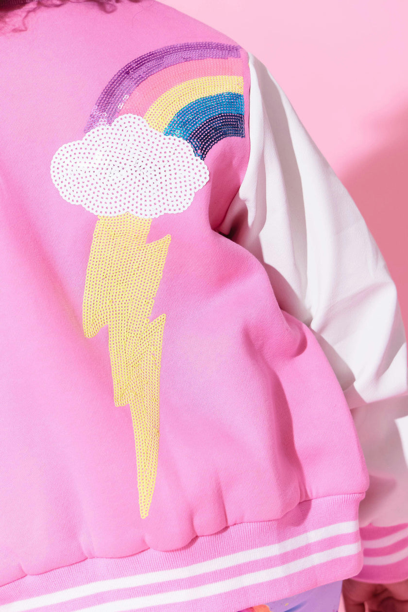 Good Vibes Varsity Bomber Jacket