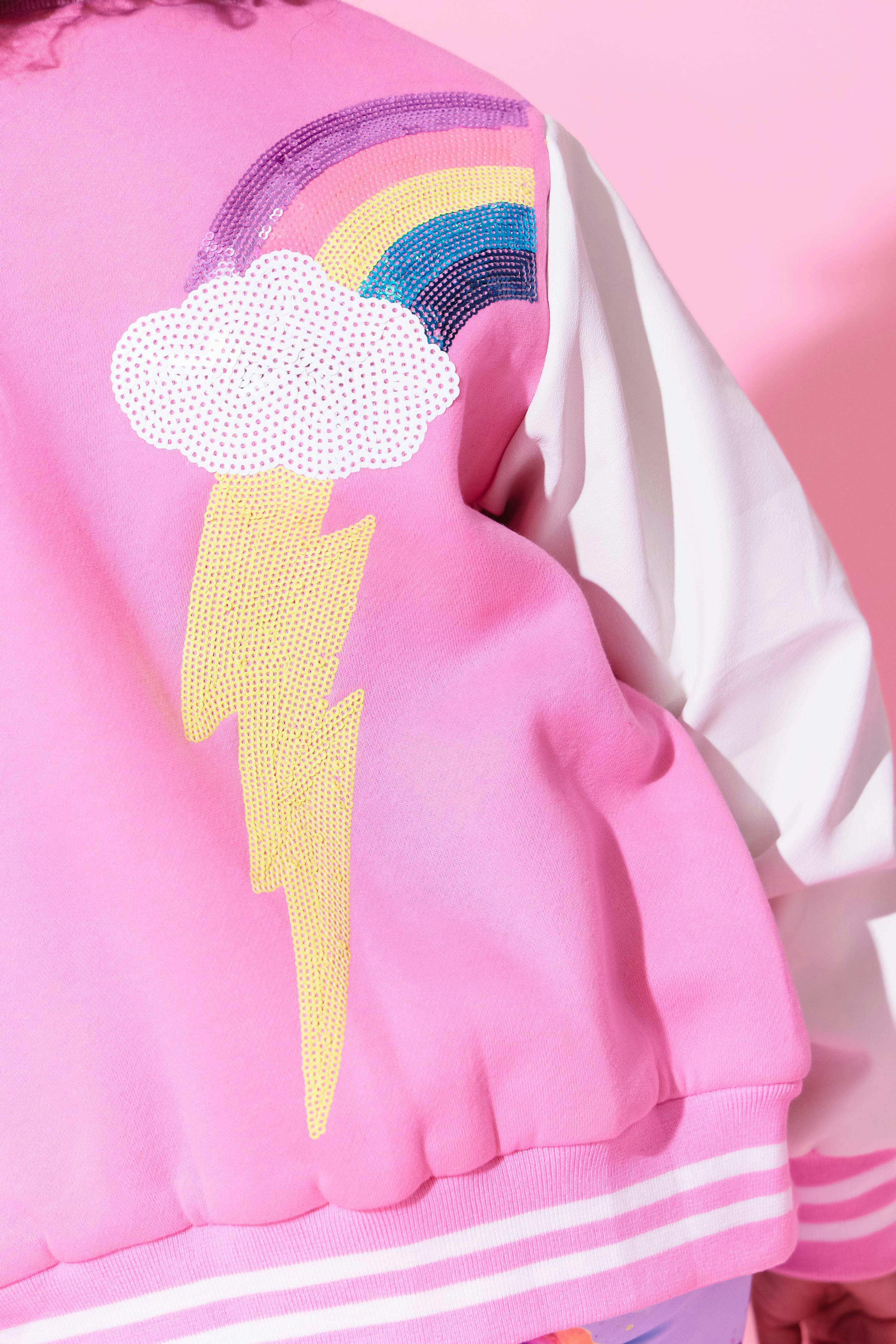 Good Vibes Varsity Bomber Jacket