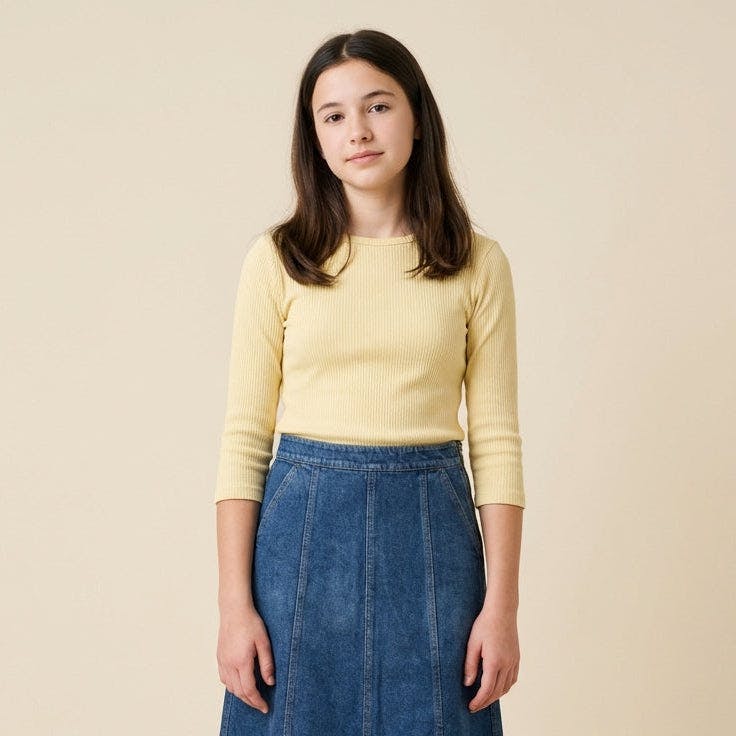 Girls Ribbed T-Shirt