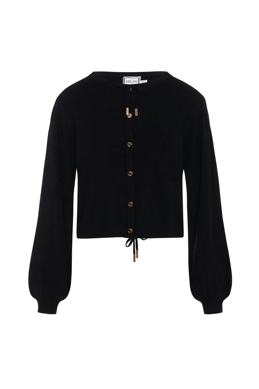 Cropped Knit Cardigan