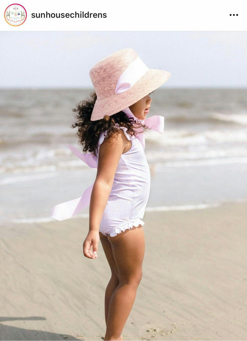 Palmetto Girl’s Hat - Navy Ric-Rac Ribbon