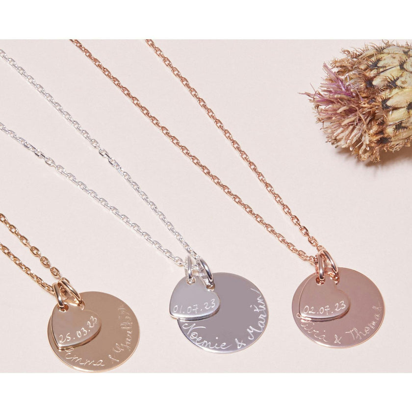 Personalized Love Necklace 18k Rose Gold Plated