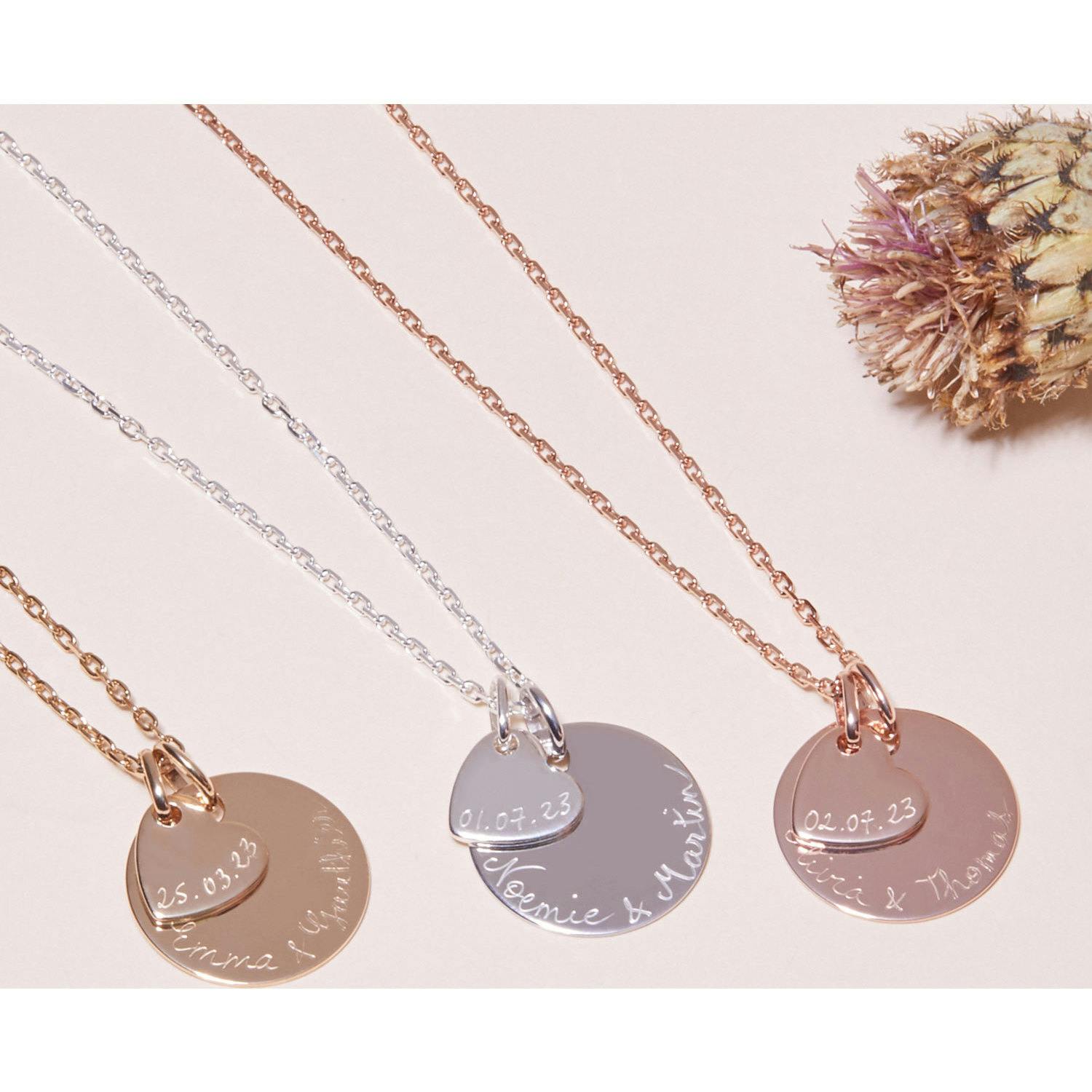 Personalized Love Necklace 18k Rose Gold Plated
