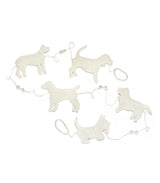 Handmade Dog Breed Christmas Garland and Bunting Cream- 6'