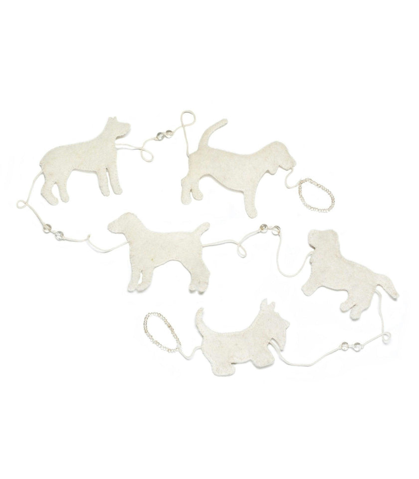 Handmade Dog Breed Christmas Garland and Bunting Cream- 6'