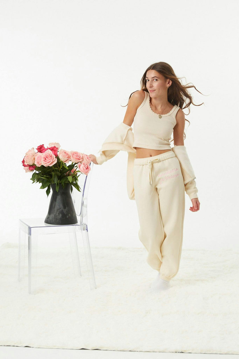 Mia Winter White French Terry Zip up Hoodie - Ma Cherie