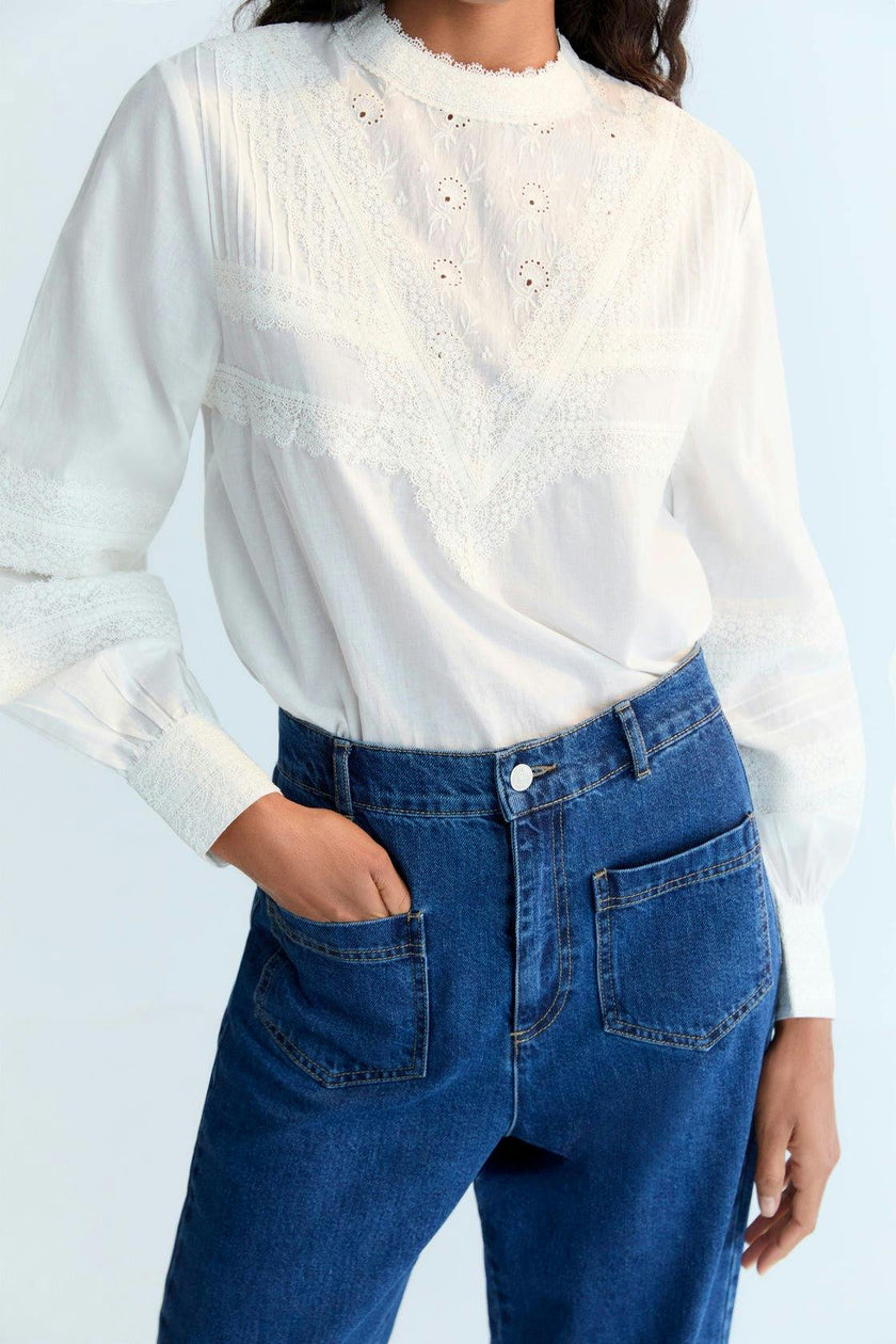 Perla Woman Blouse Moonlight White