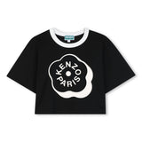 Black Cropped Logo T‑Shirt