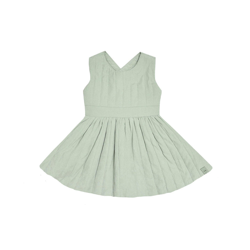 Girls Quilted Poplin Pinafore Dress