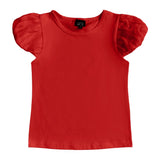 Red Puff Sleeve Top