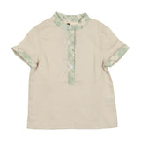 Embroidered Windowpane Shirt