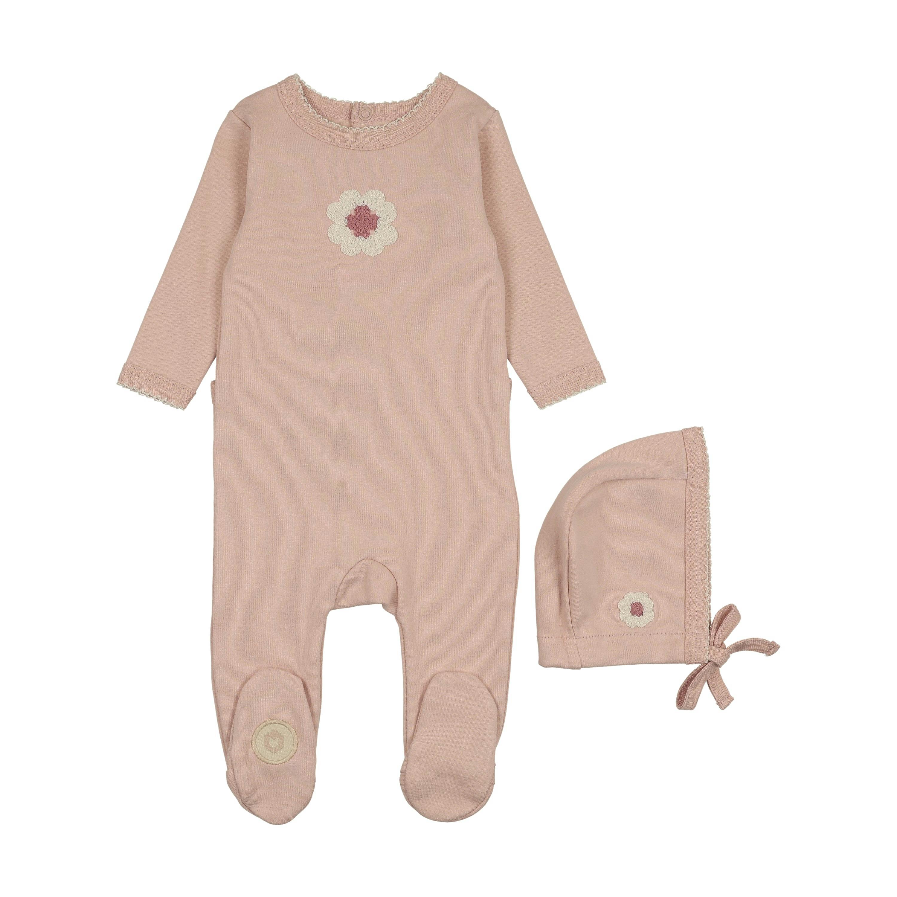 Geo-Floral Footie & Hat Set